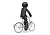 Riding a bicycle-pictogram | person illustration | free