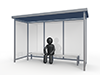 Wait at the bus stop | Leisure time | Silent --Pictogram | Person illustration | Free