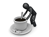 People staring at coffee | Rest | Thinking --Pictograms | People Illustrations | Free