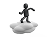 Going on the clouds | Going smoothly | Fast speed --Pictogram ｜ People illustration ｜ Free
