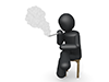 Thinking | Smoking | Sitting in a Chair-Pictograms | People Illustrations | Free