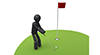Putter Shot-Sports Pictogram Free Material