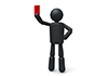 Issue a red card-pictogram | person illustration | free