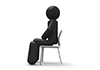 People sitting in chairs-pictograms | person illustrations | free