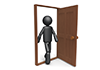 The person who opens the door-pictogram | person illustration | free