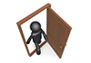 Enter the room-pictogram | person illustration | free