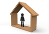 Owned house-pictogram | person illustration | free