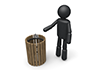 People who throw away trash-pictograms | person illustrations | free