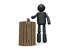 Park wastebasket-pictogram | person illustration | free