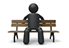 People sitting on the bench-pictograms | person illustrations | free