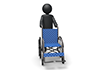 People pushing wheelchairs-pictograms | person illustrations | free