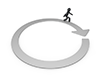 Repeating the same thing | Pain | Cycle-Pictogram | Person illustration | Free