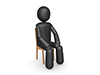 Interview | Sit in a chair | Be nervous-Pictogram | Illustration | Free
