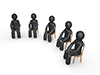 Conversation in large numbers | Chat | Discussion-Pictogram | Person illustration | Free