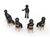 Briefing session | Leader | Lecture-Pictogram | Person illustration | Free