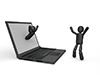 Rejoice for help | Solution | Laptops-Pictograms | People Illustrations | Free