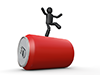 Balance on a can | Unique | Dangerous Acts-Pictograms | People Illustrations | Free