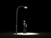 Darkness | Midnight | A little light-pictogram | person illustration | free