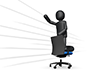 Playing in a company chair | Alone in the company | Feelings of doing anything-pictograms | person illustrations | free