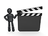 Take a new video | Shoot | Clapperboard-Pictogram | People Illustration | Free