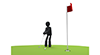 Putter Golf-Sports Pictogram Free Material