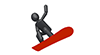 Snowboarding-Sports Pictogram Free Material