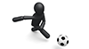Soccer / Shoot-Sports Pictogram Free Material