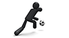 Dribble Soccer-Sports Pictogram Free Material