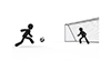Penalty shootout / soccer-sports pictogram free material
