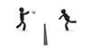 Ball Game / Dodgeball-Sports Pictogram Free Material