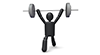 Weightlifting-Sports Pictogram Free Material